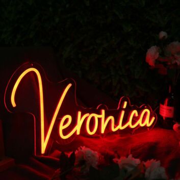 Veronica Orange Neon Sign