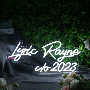 Lyric Rayne 2023 White Neon Sign