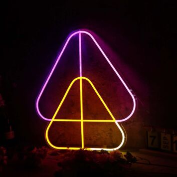 Overlapping Triangles Custom Neon Sign