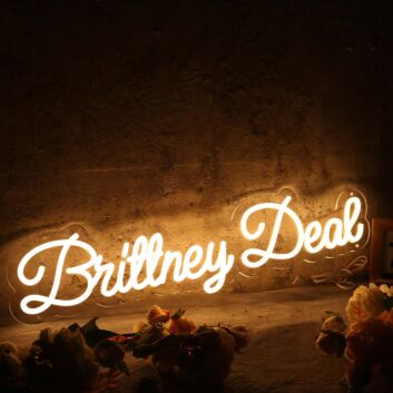 Brittney Deal Yellow Neon Sign