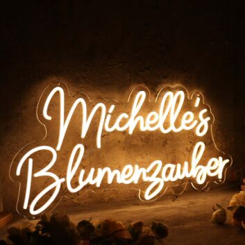 Michelle s Blumenzauber Yellow Neon Sign