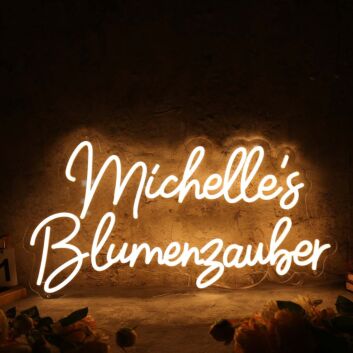 Michelle s Blumenzauber Yellow Neon Sign