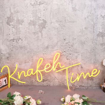 Knaleh Time Orange Neon Sign