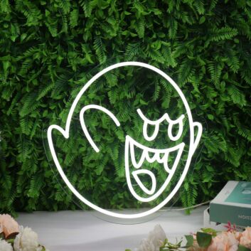 Boo Ghost Face LED Neon Sign
