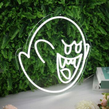 Boo White Neon Sign