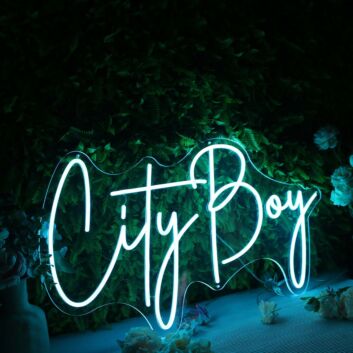 City Boy Blue Neon Sign