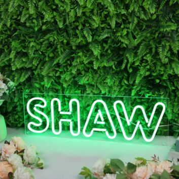 Shaw Green Neon Sign