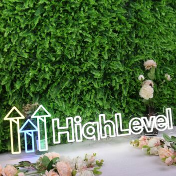 High Level White Neon Sign