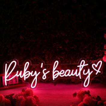 Rubys Beauty Red Neon Sign