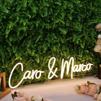Caro And Marco Yellow Neon Sign
