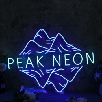 Peak Neon Blue Neon Sign