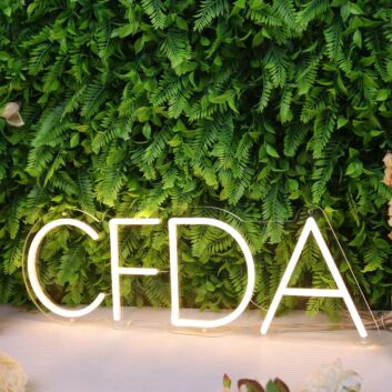 CFDA Yellow Neon Sign