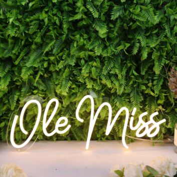 Ole Miss Yellow Neon Sign