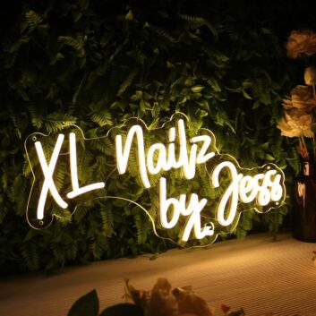 XL Nailz By Jess Yellow Neon Sign