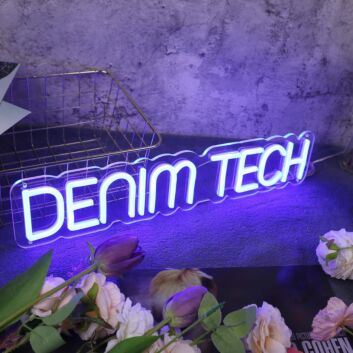 Denim Tech Blue Neon Sign