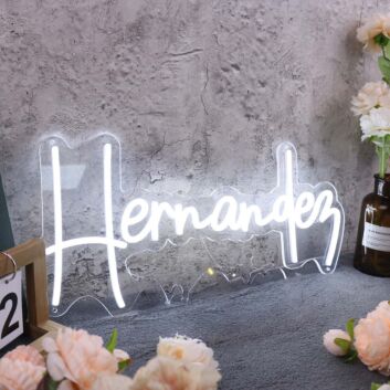 Hernandez White Neon Sign