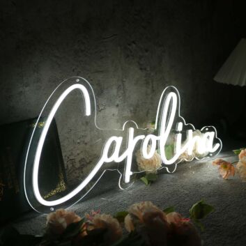 Carolina White Neon Sign