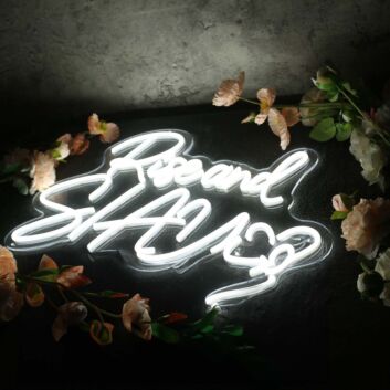 Rise And Slay White Neon Sign