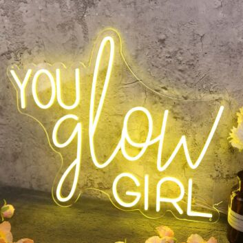 You Glow Girl Yellow Custom Neon Sign
