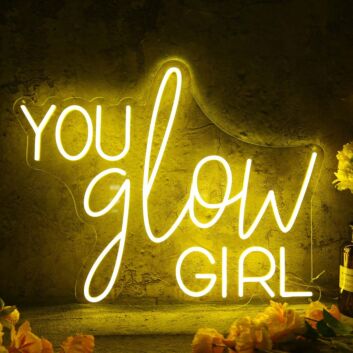 You Glow Girl Yellow Custom Neon Sign
