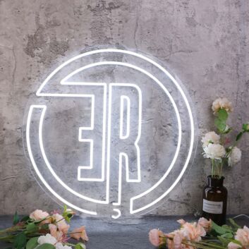 Aesthetic ER White Neon Sign