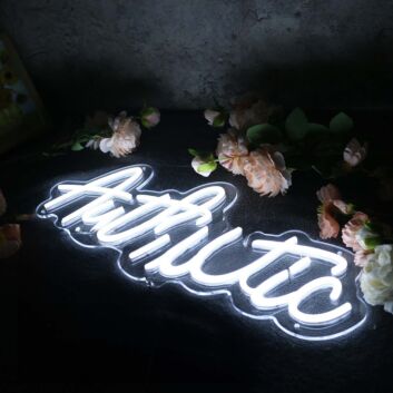 Authentic White Neon Sign