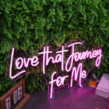 Love That Journey For Me Purple Neon Sign