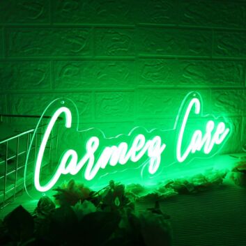 Carmen Care Green Neon Sign