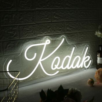 Kodak White Neon Sign