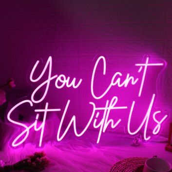 You Cant Sit With Us Pink Neon Sign