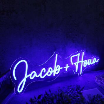 Jacob Houa Blue Neon Sign