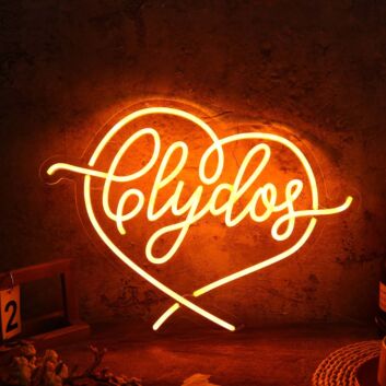 Clydos Orange Neon Sign