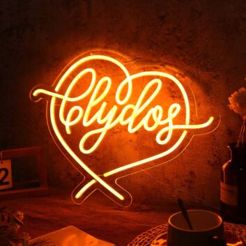Clydos Orange Neon Sign