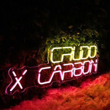 Crudo Carbon Custom Neon Sign
