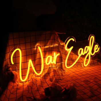 War Eagle Orange Custom Neon Sign