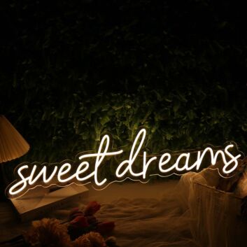 Sweet Dreams Yellow LED Neon Sign