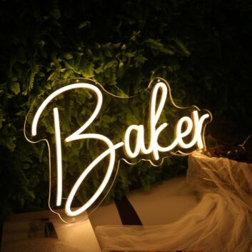 Baker Yellow Neon Sign