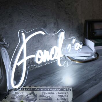 Fonderia White Neon Sign
