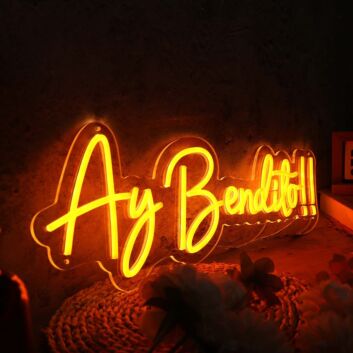 Ay Bendito Yellow Neon Sign