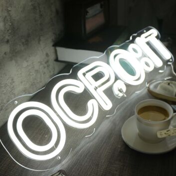 OCPOIT White Neon Sign
