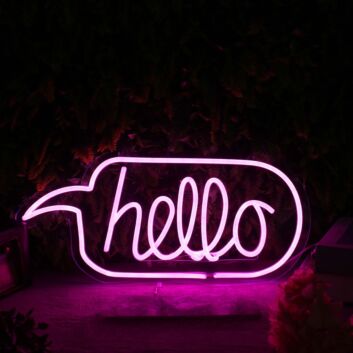 Hello Pink Neon Sign