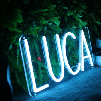 Luca Blue Neon Sign