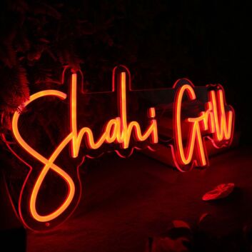 Shahi Grill Orange Neon Sign