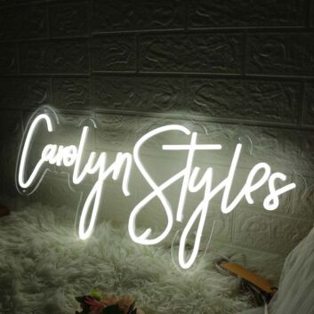 Carolyn Styles White Neon Sign