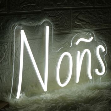Nons White Neon Sign