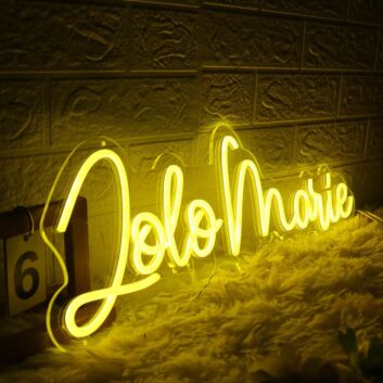 Lolo Marie Yellow Neon Sign