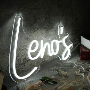 Lenos White Neon Sign