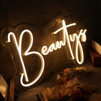 Beautys Yellow Neon Sign