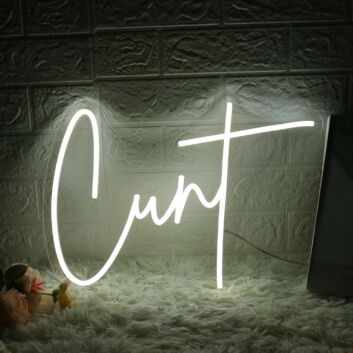 Cxnt White Neon Sign