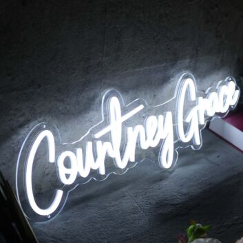 Countney Grace White Neon Sign
